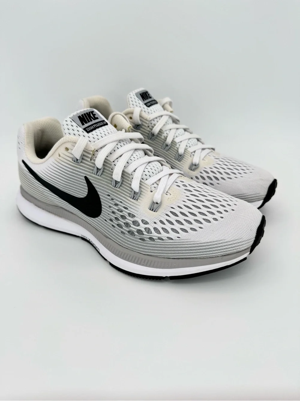 NIKE Air Zoom Pegasus 34 Running Shoes 7.5 White Anthracite Breathable - Picture 4 of 12
